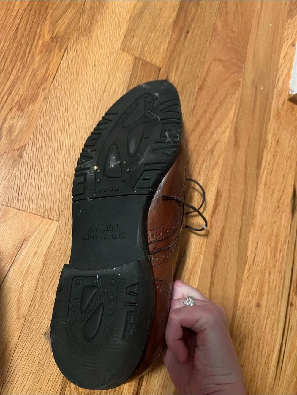Allen Edmonds Brown Leather Wingtip Derbys